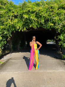 Colorful Tube jumpsuit with pockets
