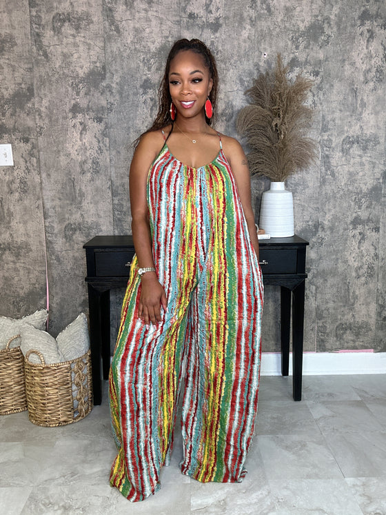 Outside the lines jumpsuit