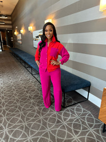  Colorblock set (magenta/red)