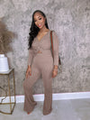 Twisted 2-piece set - tan