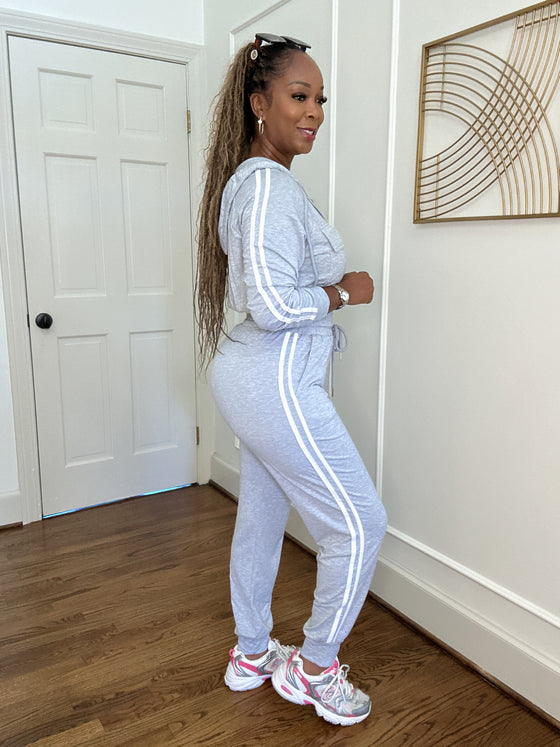 Grey jogger suit 2-piece set-