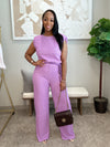 Business Casual jumpsuit - purple-1