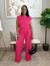 Business Casual jumpsuit - Fuschia-1