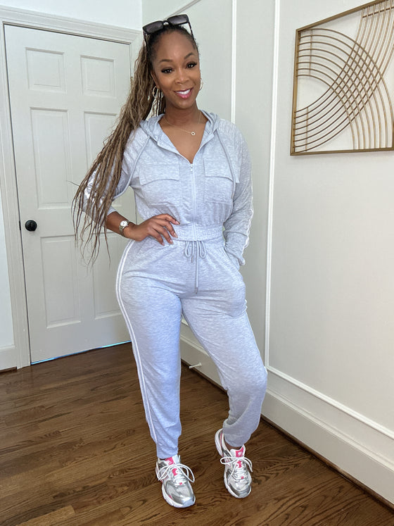 Grey jogger suit 2-piece set-