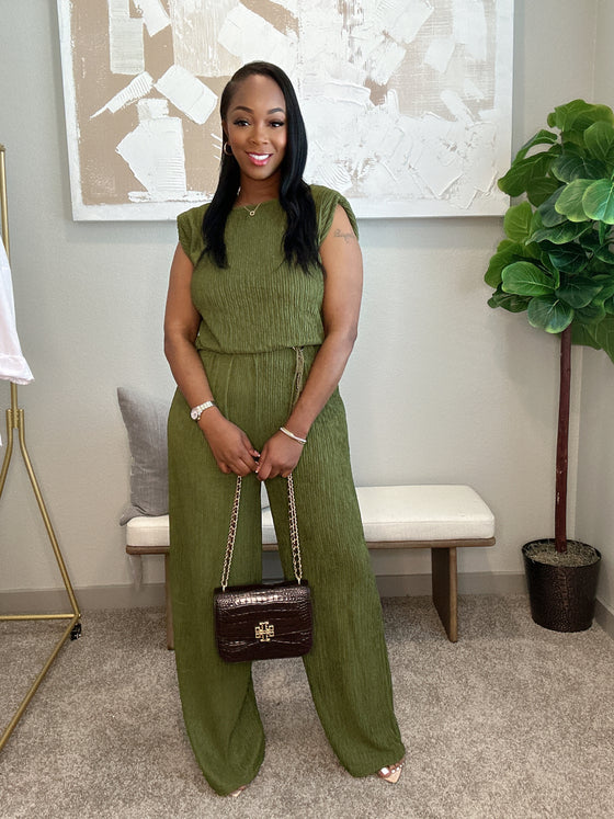 Business Casual jumpsuit - Olive