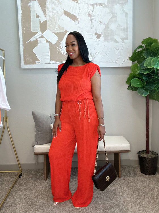 Business Casual jumpsuit - orange